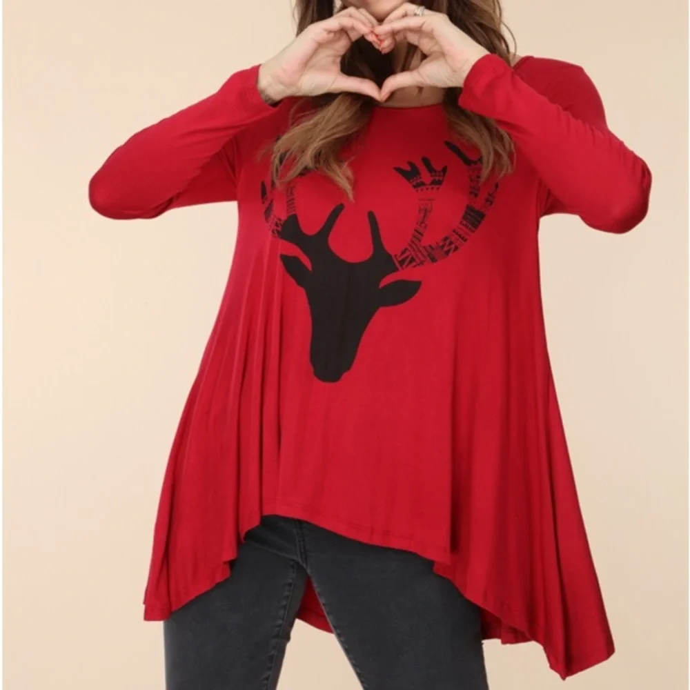 New boutique red deer head top - Picture 2 of 3